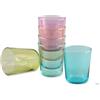 LA CASA DI EVA Set di 6 Bicchieri in Vetro Colorato Spruzzato, Funzionali ed Ergonomici, Impilabili, 31 cl