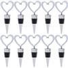 Coolty 10 Pezzi Tappo di Bottiglia Vino Tappo Vino per la Raccolta del Vino Vino Rosso Champagne Beer Saver Sealer (Forma di Cuore)