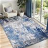INOVADAY 90x150 cm Tappeto Lavabile in Lavatrice Tappeti Moderno Astratto Blu/Grigio