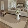 PureCozy Tappeto da Esterno Salotto 140x200cm Lavabile Antiscivolo Tapette Beige Tappeti Juta Simil Carpet Camera da Letto Giardino Balcone Terrazza Impermeabile Rug