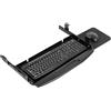 Overpassing Vassoio Porta Tastiera Sotto Scrivania, 19,7 L X 10 W Con Piattaforma Per Mouse Girevole A 360 Gradi, Vassoio Porta Tastiera Sotto Scrivania In Acciaio Estraibile Per Scrivania Da Ufficio (Nero)