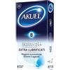 THERAS CONSUMER HEALTH Srl Akuel Natural+ Extra Lubrificati 8 Pezzi - Preservativi Lubrificati in Lattice Naturale