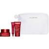 Clarins Super Restorative Set - Day Cream 50 ml + Night Cream 15 ml + Eye Lift 7 ml + Double Serum Sample + Pouch