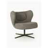 Westwing Collection Poltrona lounge girevole in bouclé Ines