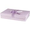 Lukeline Scatola Porta Abito Da Sposa Con Coperchio – Pieghevole, Tessuto Oxford, Foderata E Con Carta Priva Di Acidi – Include Guanti E 20 Fogli Protettivi – 43x33x33 Cm