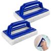 Lovesmile Spazzolone Piscina, 2pcs Piscina Spazzola Spugna, Spazzolone Piscina con Impugnatura, Piscina Spazzola Spugna Durevoli, Spazzolone Piscina per Spa, Piscina, Vasca da Bagno, Sporco per Pulizia (Blu)