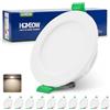 HOMEOW 4W Faretti da Incasso LED Soffitto Foro 55mm - 68mm 230V per Cartongesso, Bianco Naturale 4000k Ultra Sottile Faretto IP44 per Cucina Bagno 10 Pezzi