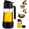 Vitachy Nebulizzatore Olio Spray e Dispenser 2 in 1 in Vetro 470ml - Oliera Professionale per Friggitrice ad Aria con Base in Silicone Antiurto - Dosatore Olio Antigoccia per Cucina, Insalata e BBQ