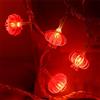 Tnfeeon Luci a Stringa di Lanterne Rosse, Luci a Stringa di Lanterne Cinesi Guscio in PVC per Cortili (Senza Nappa 3 Metri/9,8 Piedi 20 luci)