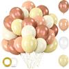Alaoo Palloncini Compleanno Rosa Carne, 60 Pezzi 12 Pollici Palloncini Decorativi Rosa Nude per Il Compleanno, per Decorazioni Compleanno, Decorazioni Battesimo Bimbo e Bimba, Matrimonio