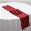 CNFQ - 10 runner per tavolo, in raso, decorazione sala da matrimonio, 275 x 30 cm (rosso vino)