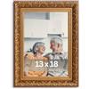 Victor cornice portafoto "Rubens" marrone oro 13x18 cm - profilo: 30 x 20 mm - stile barocco antico - vetro vero - decorazione per la casa