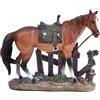 JXCBXJ Scultura di cavalli,Statua in resina di cavallo, scultura decorativa a forma di cavallo, decorazione di sculture di animali,per decorazione per casa e ufficio. (Marrone)