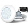 OSREE Luci Piscina LED con Filettatura 2, 12W Lampade Piscina 6000K Non Dimmerabile, 1200lm, Ø190mm, 12V AC/DC IP68 Impermeabile Riempito di Resina Faro Sommergibile per Piscine Fuori Terra Acciaio