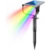 6 Faretti Solari Da Esterno Con Telecomando - RGB E Bianco Regolabile 2700K-6500K - IP67 Impermeabili Con Pannello Regolabile - Luci Da Giardino E Vialetto - 4