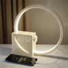 blonbar Lampada da comodino con funzione di ricarica USB da 10 W, Wake Up, 2 sveglia, 3 livelli di luminosità, touch control, dimmerabile, aiuto per dormire neonati e adulti, 10 suoni naturali