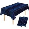 YXHZVON 2 Pezzi Tovaglia Battesimo Usa e Getta, Tovaglia Compleanno Stellata Blu, Tovaglie Riutilizzabile per Decorazione Casa Anniversario Laurea Compleanno Party(137 x 274 cm)