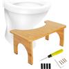 KQDRAVINE Sgabello WC per adulti e bambini, sgabello per WC contro la stitichezza, sgabello da bagno per una seduta più sana e facile digestione