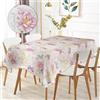Generic Tovaglia rettangolare stampata impermeabile, stampa ad alta definizione, elegante e resistente，Omaggio 2 Pezzi Pinze Ferma Tovaglia (140_x_180_cm, Fiore Viola)
