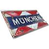 Gingiero München - Targa in metallo vintage con città, 30 x 15 cm, rustica, per bar, pub, garage, grotta degli uomini, decorazione per la casa