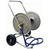 Relaxdays Carrello portagomma Relaxdays, fino a 200 m, tamburo mobile, HLP 94 x 61 x 60 cm, avvolgitubo in acciaio inox, argento