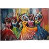 GILDE Quadro Lets Dance in metallo - multicolore - strutturato - motivo donna - motivo ballerino - rettangolare - altezza 80 cm x larghezza 120 cm