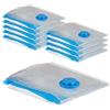 Relaxdays Sacchetti Sottovuoto per Vestiti, Set da 10, Sacchi sotto Vuoto per Valigia Misura L, Vacuum Bags, Trasparente, L