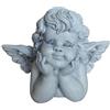 Relaxdays Angelo per Tomba, Resistente a intemperie e Gelo, 31×40×22 cm, poliresina, Grigio Pietra