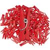 Relaxdays Mini Mollette in Legno, Set 400 Mollettine Foto, Clip per Il Fai da Te, Decorazione, Pinze per Regali, Rosso