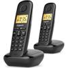 GIGASET START 100 DUO (NERO) - TELEFONO CORDLESS DOPPIO - VIVAVOCE - FUNZIONE SVEGLIA