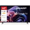 SHARP 40HF2265E - 40" GOOGLE TV LED HD - FRAMELESS - COMP. TV SAT - AUDIO DOLBY DIGITAL+ / DTS HD - CHROMECAST - BLACK - IT