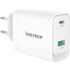 VULTECH CC45-1C1A - CARICATORE UNIVERSALE 1 PT USB-C + 1 PT USB-A GAN 45W