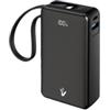 VULTECH VPB-LP10BK - POWER BANK 10.000 MAH - LCD - USB-A + USB-C - QUICKCHARGE 35W - CAVO INTEGRATO