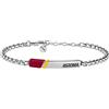 AS Roma - Bracciale in acciaio bambino con targhetta smaltata