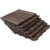 Easycomfort Piastrelle per Esterni Pavimento in Legno, Set 27 Pezzi Montaggio a Incastro, 30x30x2.5 cm