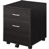 Easycomfort Schedario da Ufficio Cassettiera Per Scrivania in Legno, 2 Cassetti, Serratura con 2 Chiavi, Nero, 40x45x55.6cm