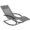Easycomfort Sdraio a Dondolo Zero Gravity Ergonomica, in Metallo e Texteline, 63x160x88cm