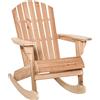 Easycomfort Sedia Adirondack in Legno, Sedia a Dondolo per Giardino ed Esterni Impermeabile, 77x94x97cm Teak