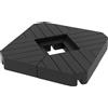 EasyComfort Set 4 Mattonelle Base per Ombrellone a Braccio Riempibili con Acqua o Sabbia fino a 80 kg, Nero