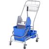 Easycomfort Carrello delle Pulizie Professionale Lavapavimento con Secchio 25L Ruote Strizzatore 72 × 49.5 × 95cm