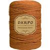 DXRPO Filato macramè, 3 mm x 300 m, macramè naturale, filato di cotone macramè, corda di cotone, viene utilizzato arazzo da parete, fioriera macramè, decorazione per piante fai da te (marrone scuro)