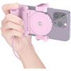 Kiwifotos Smartphone Stabiliser Compact Handgrip with Wireless Remote Control Selfie Handle Compatible with iPhone 16 15 14 13 12 11 Galaxy Mate MI with 55-90 mm Width (Pink)