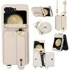 XMTON Custodia per Samsung Galaxy Z Flip 5 Crossbody con portafoglio [slot per schede] [cavalletto ad anello] Custodia in pelle di Alta Qualità Cover a tracolla per Samsung Galaxy Z Flip 5, bianco