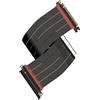 LINKUP - AVA5 Cavo Riser PCIE 5.0 [60cm (Lunghezza totale 64cm)] Pronto per RTX5090 RX9070 GPU | Velocità x16 128GB/s | Compatibile con PCIE 4.0 e WRX80/WRX90E | Angolo dritto Nero