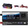 CISSIYOG Inverter 12V/24V a 220V 1200W, Invertitore di Tensione per Auto con 2 Prese AC, 2 USB & 2 Type-C, Accendisigari e Display LED, per Camper e Campeggio