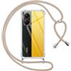 Pnakqil Cover per Xiaomi Poco X7 Pro 5G con Cordino, Trasparente Custodia con Laccio Tracolla Cellulare Girocollo Collana Protettiva per Xiaomi Poco X7 Pro 6,67 Pollic, Khaki