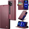 Rerzoiro Cover per Xiaomi Redmi Note 12 Pro 5G Custodia Portafoglio [Blocco RFID] Premium Pelle PU Wallet Case Flip Libro con Porta Carte Slot Supporto Flip Case per Xiaomi Redmi Note 12 Pro 5G, Rosso