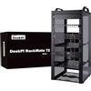 GeeekPi DeskPi RackMate T2, armadio server 12U da 25,4 cm, profondità 260 mm, mini rack con ripiano rack, pannello vuoto, pannello patch, per apparecchiature AV, NAS e server da 10 pollici (nero)