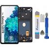 It'Go OLED Full HD Display for Samsung S20 FE G780 G781 OLED with Fingerprint LCD Screen Replacement Touchscreen with Tool Blue with Frame High Quality