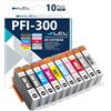 LCL PFI-300 Cartuccia d'inchiostro compatibile PFI-300MBK PFI-300PBK(10Pack | PFI-300C PFI-300M PFI-300Y PFI-300PM PFI-300PC PFI-300R PFI-300GY PFI-300CO per Canon imagePROGRAF PRO-300